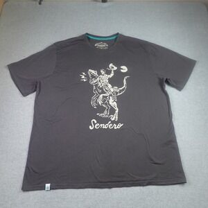Sendero Provisions Co. T Shirt Mens 3XL Gray  T-Rex Cowboy Western Graphic